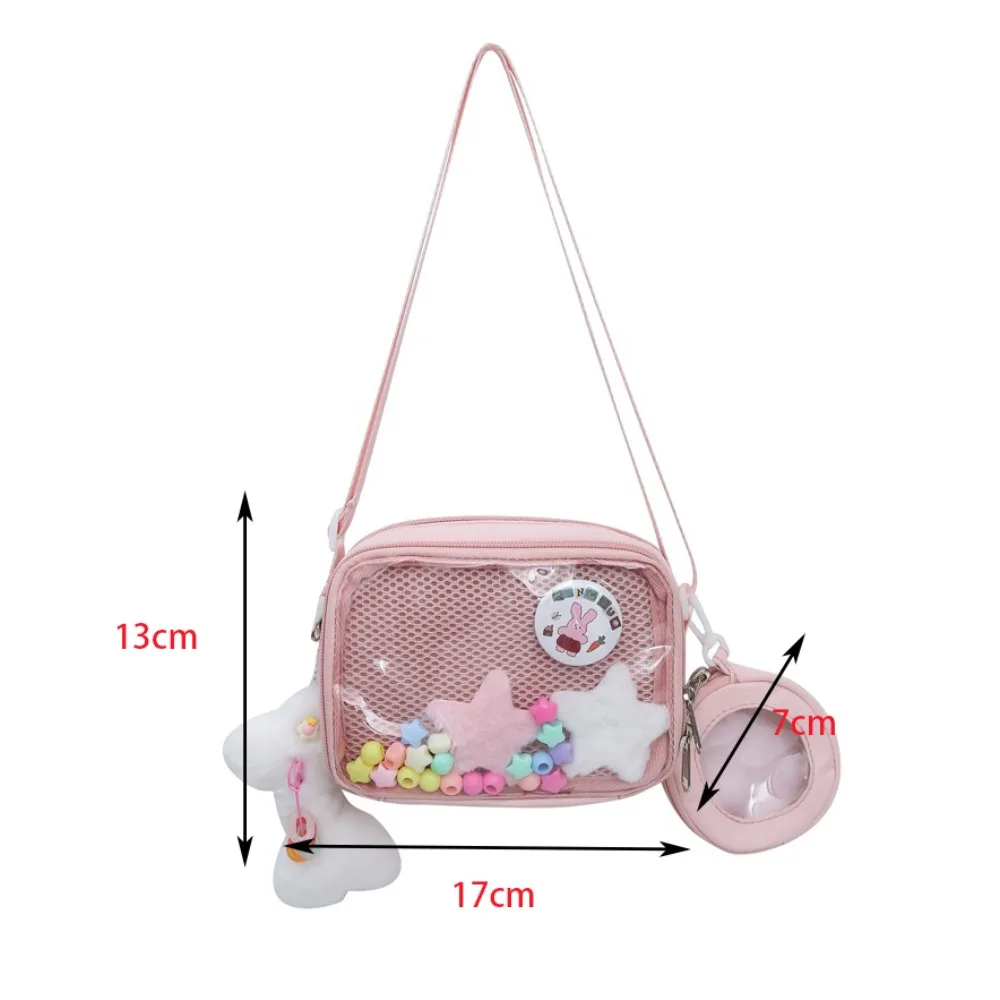 Hot Sale Trendy Shoulder Bag Casual Transparent Schoolbag DIY Doll Display Large Capacity Itabag Lady