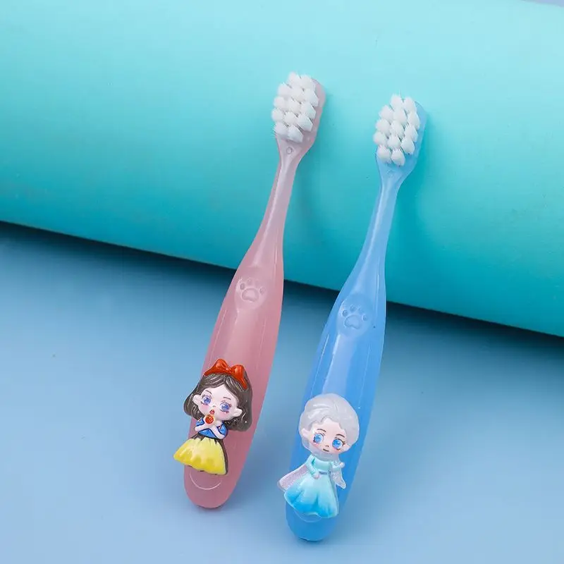 New Elsa Cartoon Peripheral Cute Children's Toothbrush Elementary School Students Soft-bristled Mouth Guard Cleaning Toothbrush