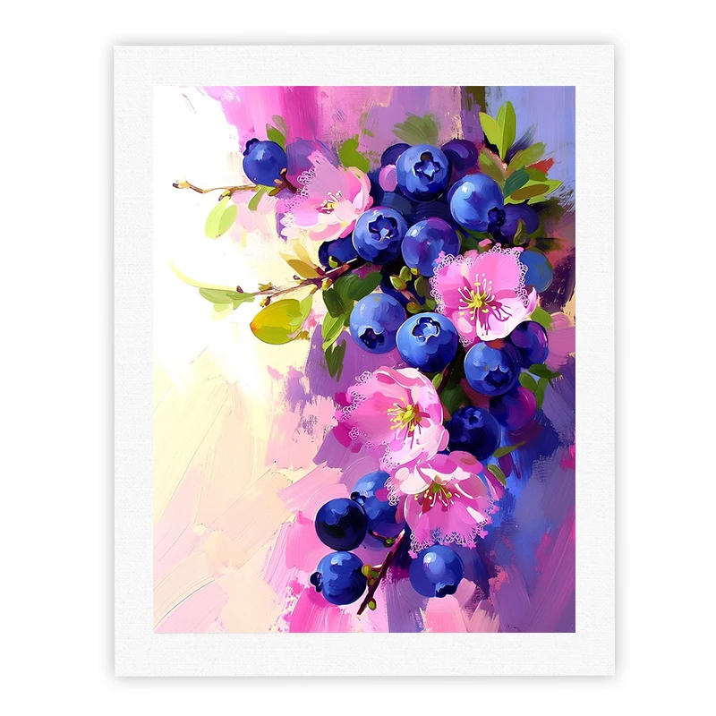 

CHENISTORY Paint By Number Blueberry Fruit Landscape Kits Pictures By Numbers For Adults Gift Drawing On Canvas Home Decor