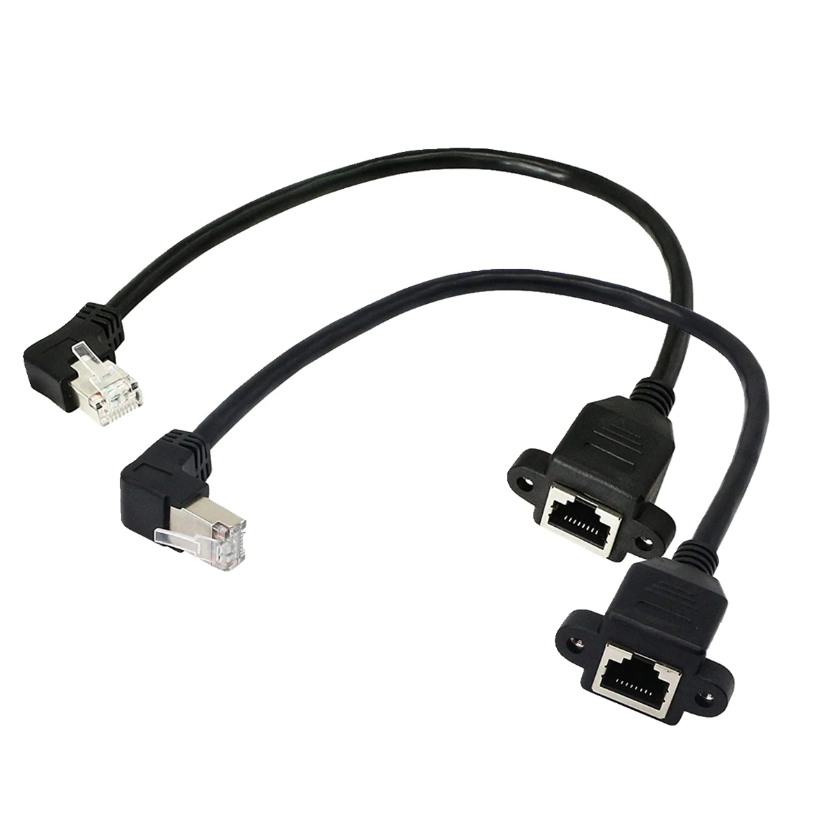 Cat 6e Network Extension Cable RJ45 5e Male to Female Screw Panel Mount Ethernet LAN Cable in Multiple Lengths 1ft-30ft