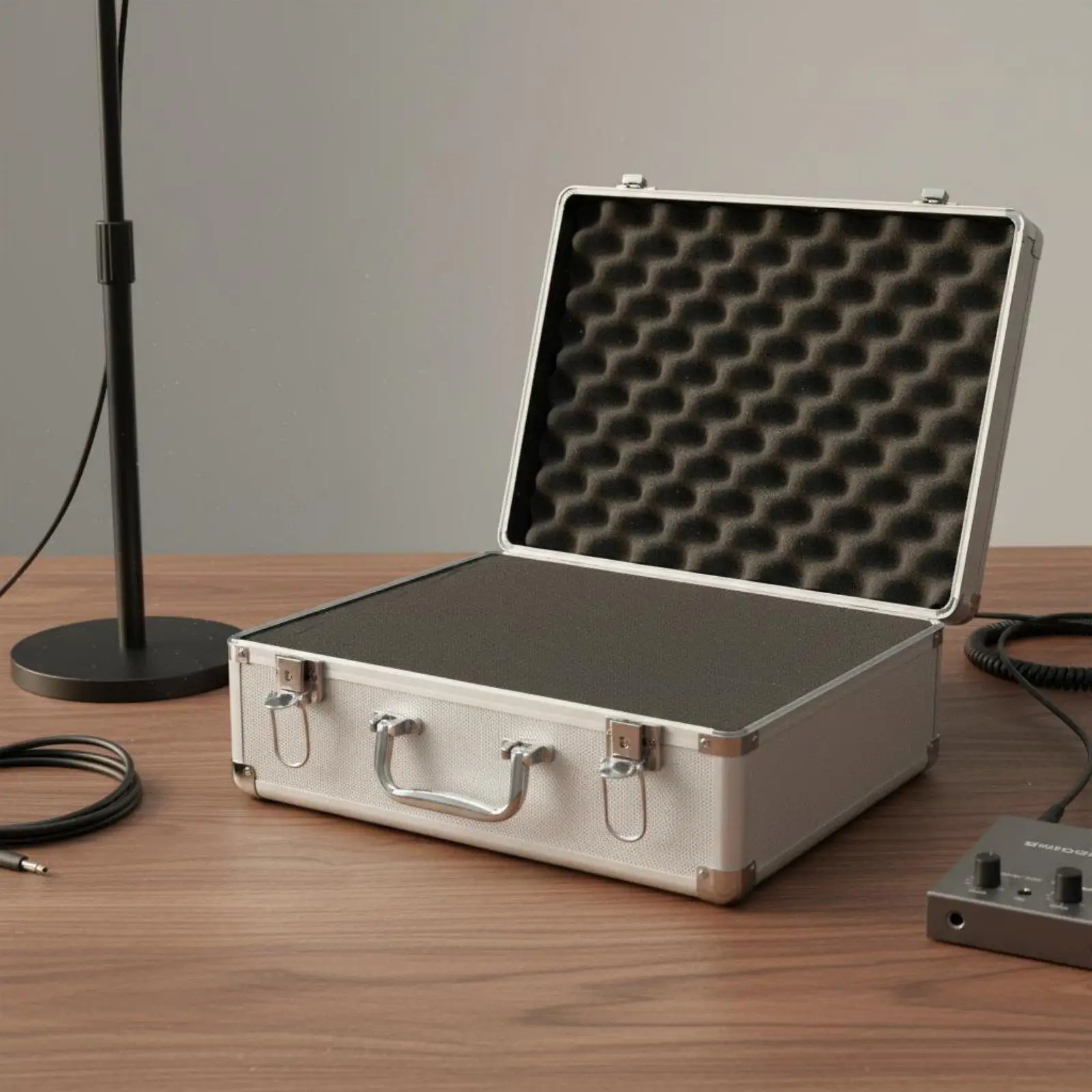 Aluminum Tool Storage Box with Pluck Foam Interior for Cameras and Electronic Gadgets