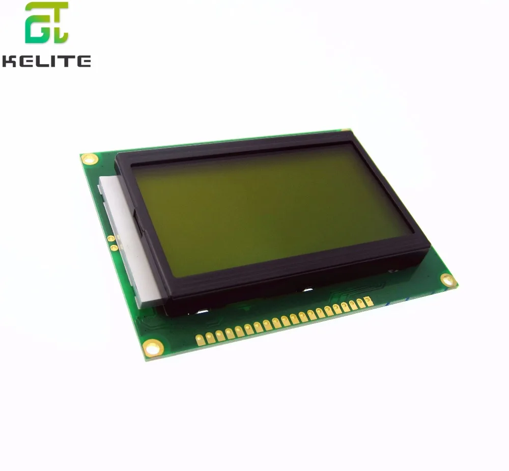 10pcs LCD 12864 128x64 Dots Graphic Yellow and green screen Color Backlight LCD Display Shield 5.0V