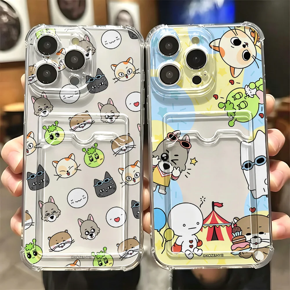 Animals B-BOYNEXTDOORs Hot Card Hold Case For Samsung Galaxy A17 A07 A56 A36 A26 A55 A35 A24 A14 A54 A15 A25 A34 A23 4G 5G Cover
