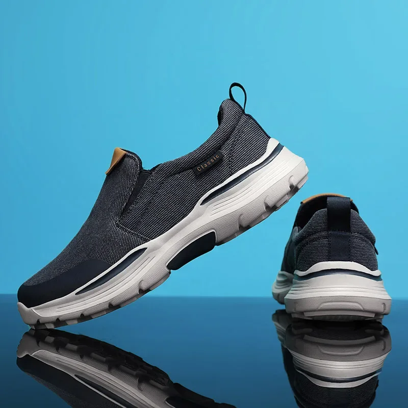 Zapatos de lona transpirables para hombre, mocasines informales de marca, zapatos náuticos ligeros, zapatillas planas para caminar al aire libre