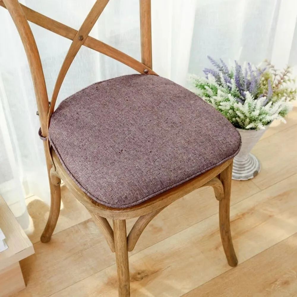 Simple Thicken Dining Chair Cushion Soft Comfortable Sanding Seat Pad Breathable Removable Chair Pad Seat Cushion