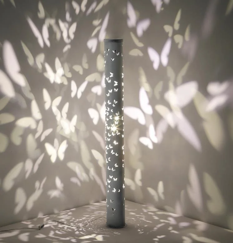 New LED Home Corner Projection Lamp Creative Minimalist Floor Lamp Butterfly and Shadow Atmosphere Lamp
