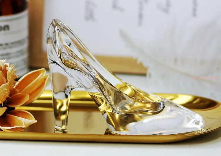 Crystal Glass Shoe Ornaments Home Living Room Bedroom Decorations Cinderella High Heels Give A Friend A Wedding Gift