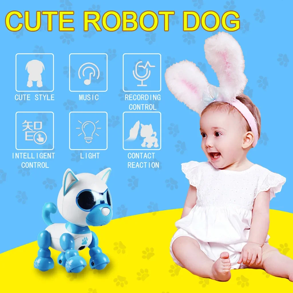 Halolo Electronic Smart Robot Dog Music Dance Walking Interaction Puppy Pet Robot Toy Intelligent Robots for Toys for Children