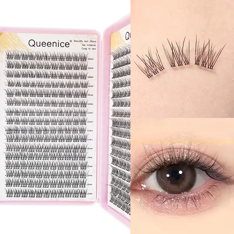 DIY Cluster-Wimpern, schlankes Kreuzwimpern-Fischschwanz-Design, weich und leicht