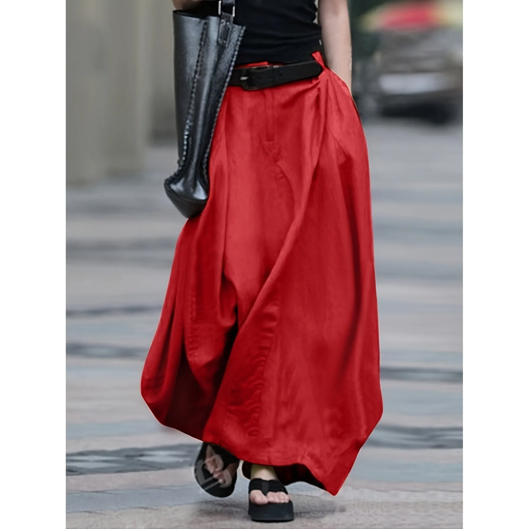 

High Waist Dance Skirt Half Length A-Line Skirt Women's Fashion Spring Collection Neutral Design Other Fabric Other Process