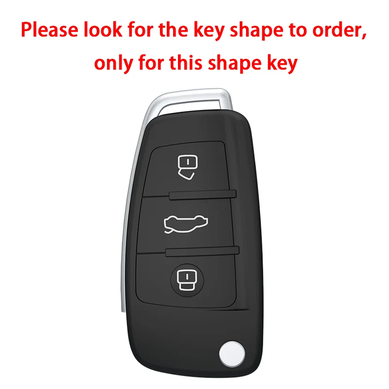 TPU Car Key Case Cover Shell Fob For Audi Q2 Q3 Q5 Q7 Q8 SQ5 A1 A3 8P A4 A5 A6 C7 A7 S3 S7 S8 R8 TT RS3 RS6 Accessories