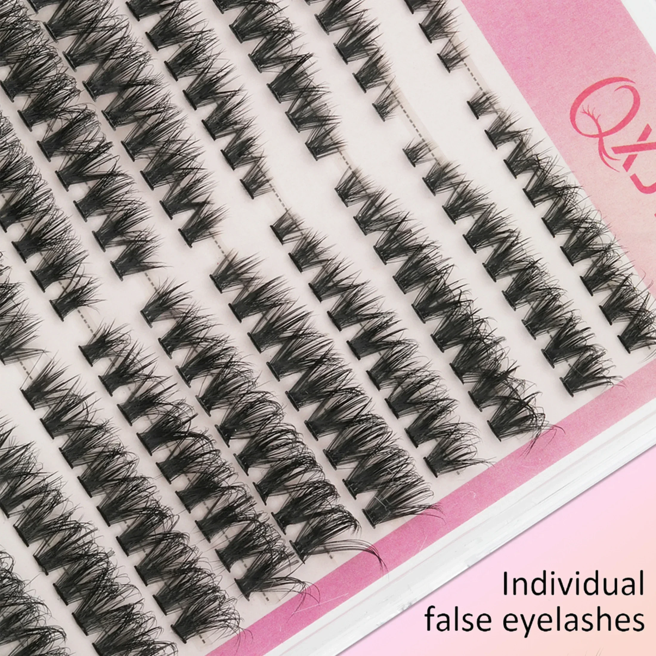 D Curl Fluffy Lash Clusters DIY Individual Eyelash Extensions Faux Mink Thick Volume Wispy Segment False Eyelashes