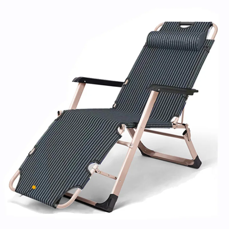 كرسي قيلولة معدني قابل للطي للمكتب والشرفة للاسترخاء الترفيهي لشخص كسول مع مسند ظهر وسرير قيلولة خارجي #2