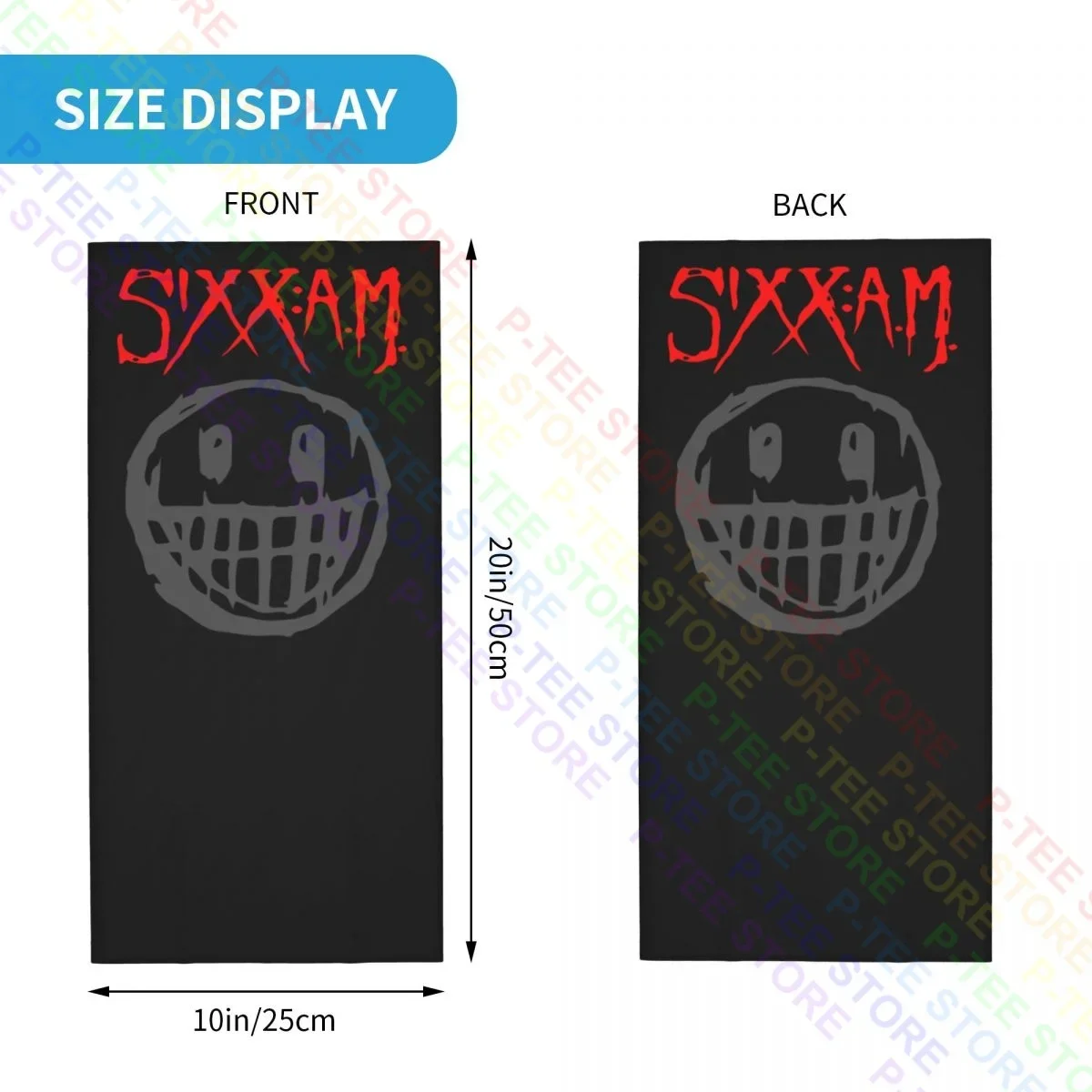 Sixx Am Nikki Sixx 하드 록 음악 넥 게이터 두건 스카프 페이스 마스크 남여 남성 여성 자외선 차단