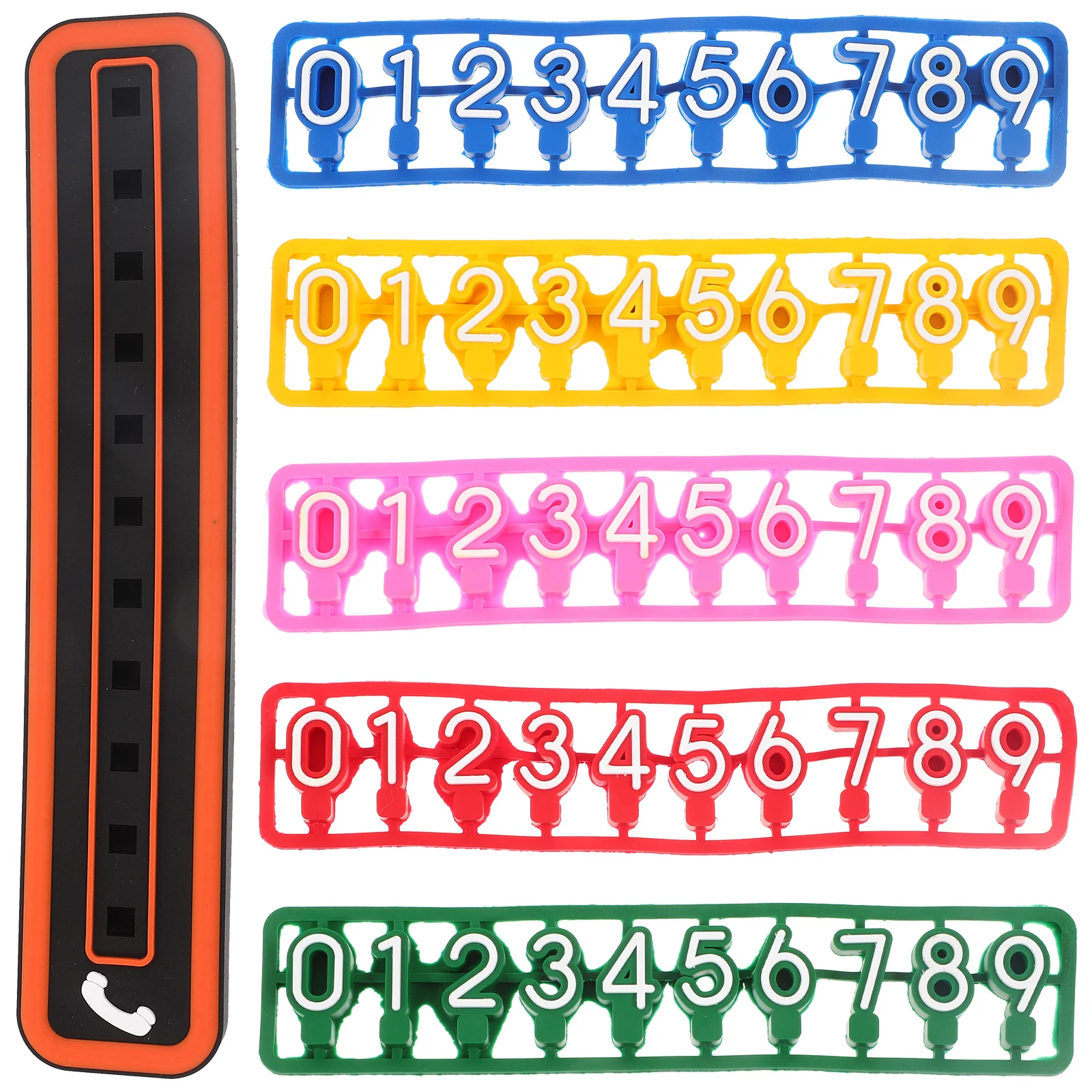 

1 Set Temporary Parking Plate Movable Phone Number Car Dashboard Decor Pvc Durable Car Interior Accessory For Easy Recognition