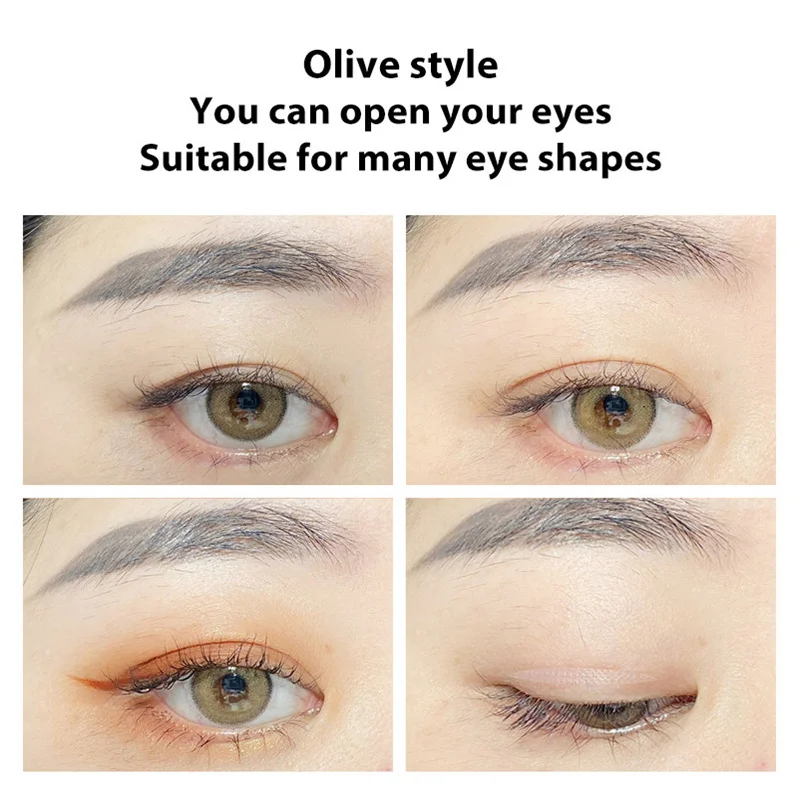 Clear Beige Stripe Self-Adhesive Eye Tape Natural Invisible Double Fold Eyelid Lace Paste Makeup Tool Sticker for Eyeshadow