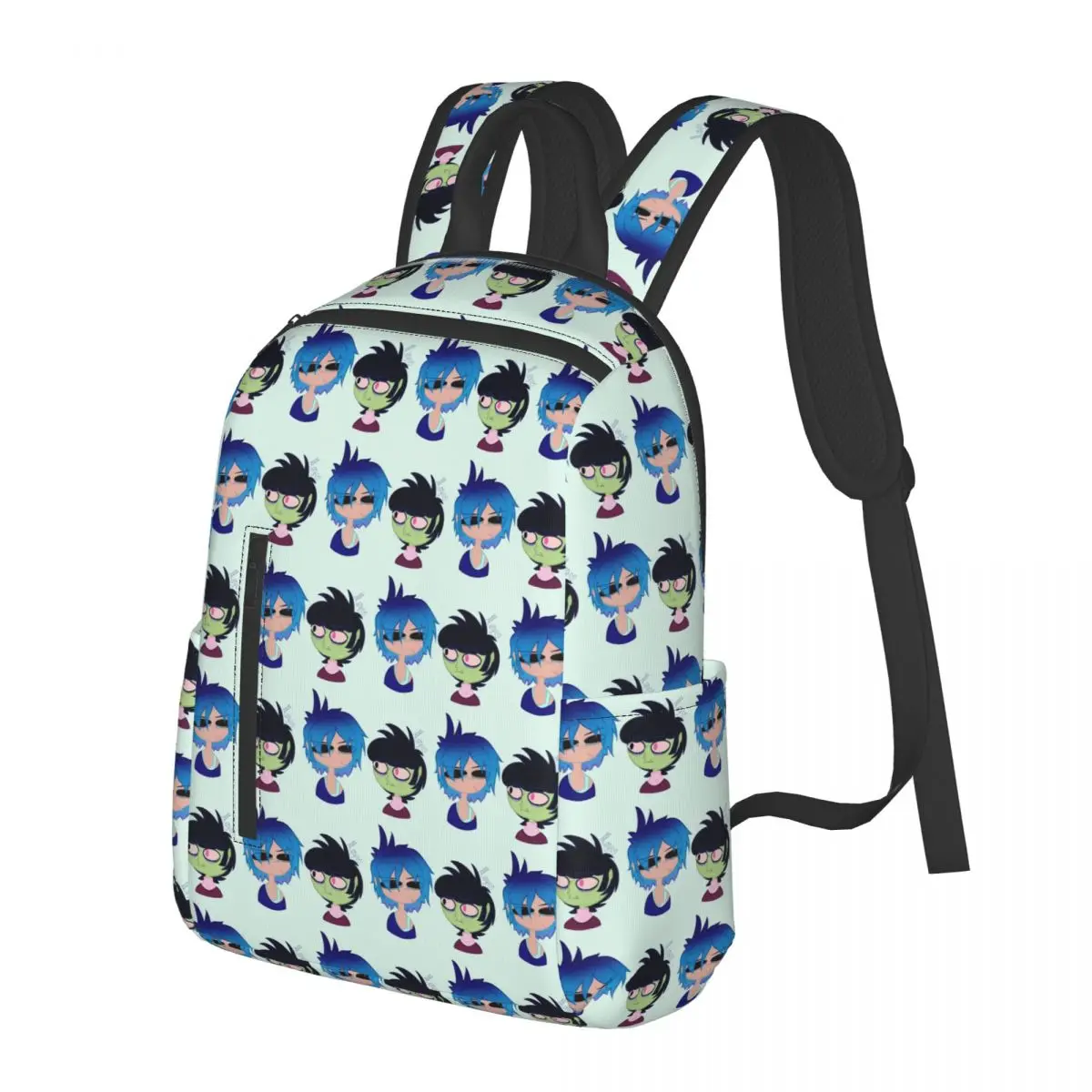 

2-D And Murdoc Scribble Student Backpack School Bag Hiking Travel Daypack for Men Women Bookbag Shoulder Bags