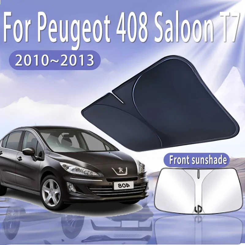 

Car Sun Visor For Peugeot 408 Saloon T7 2010–2013 2011 MK1 Front Windshield Sunshade Heat Insulation Summer Auto Accessories