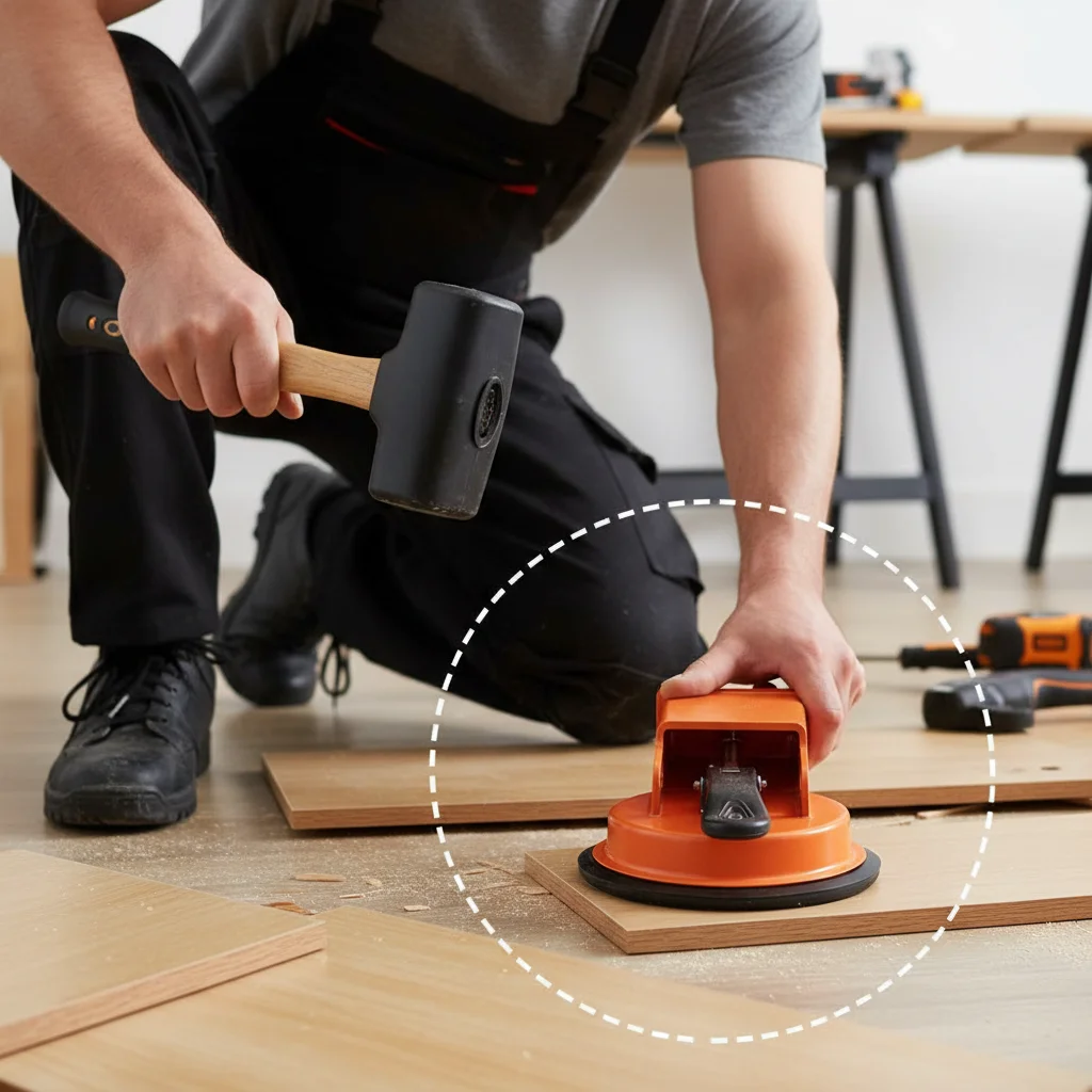Heavy Duty Floor Gap Tool Suction Cup Fixer for Hardwood Repair DIY Home Maintenance Professional Flooring Installation Tools