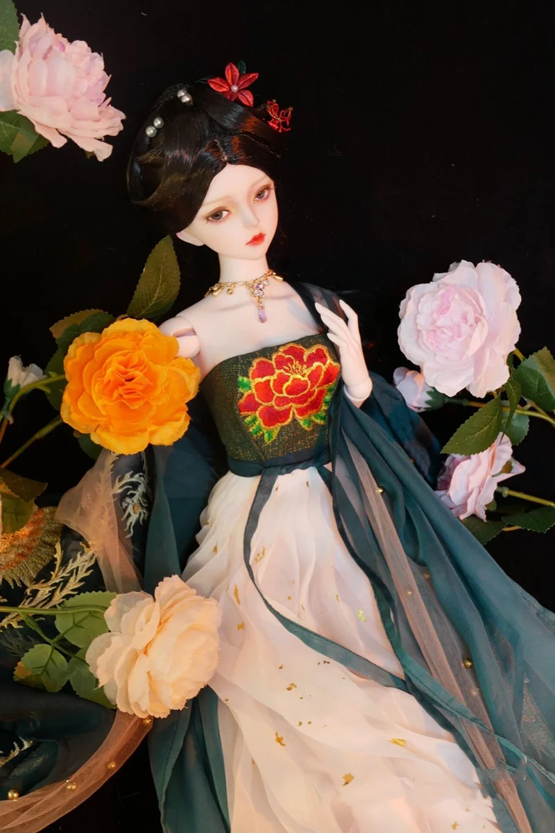 1/3 Schaal BJD Oude Kostuum Hanfu Fee Jurk Outfit Voor BJD/SD SD13 Grote Meisje EID Vrouwen Pop kleding Accessoires A1372