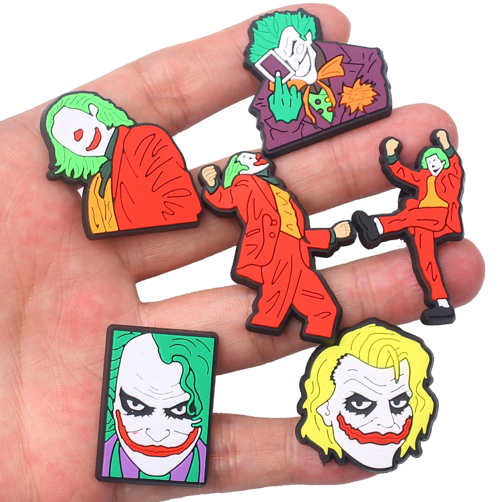 19pcs/SET Gotham Joker Series for Shoe Charms Accessories DIY Decoration for Classic Clogs Bag Bubble Slides Sandals Kids Gifts