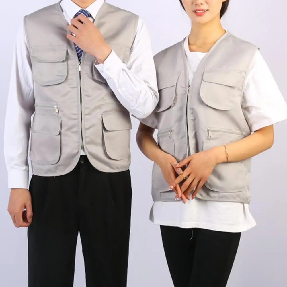 Outdoor Vest Lightweight Men Waistcoat Sweat Absorption Camping  Useful Outerwear Slim Fit Casual