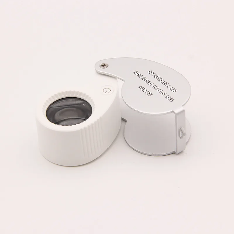 

40X 60X Лупа с USB-зарядкой и светодиодной подсветкой, ювелирные изделия, фарфор Tianzhu, антикварная оценка, портативное мини-лупа