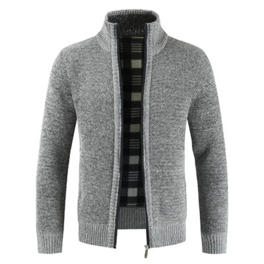 

Men's Winter Thick Slim Warm Sweatercoat Casual Slim Full Sleeve Knitted Cardigan Male Sweaters Autumn Fashion Coats Clothing