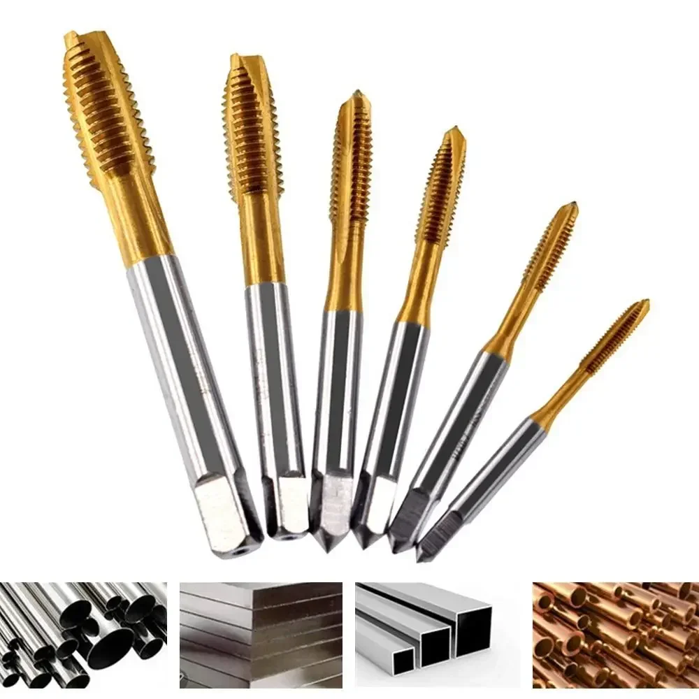 

Рабочий набор для нарезания резьбы Станок Спиральная точка HSS Набор метчиков для резьбы Набор метчиков для резьбы Метрическое сверло Ручные метчики с прямой канавкой