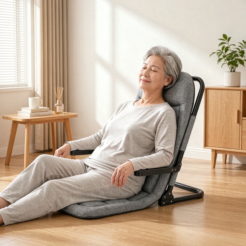 Foldable Bed Recliner Backrest Chair Portable Lazy Sofa Support for Seniors Students Dormitory Bedroom Reading Rest 침대 등받이 의자
