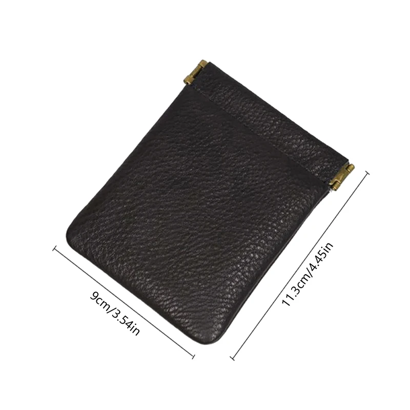 Pu Leather Coin Purse Women Men Small Mini Short Wallet Bag Money Change Key Earbuds Headphone Credit Card Holder