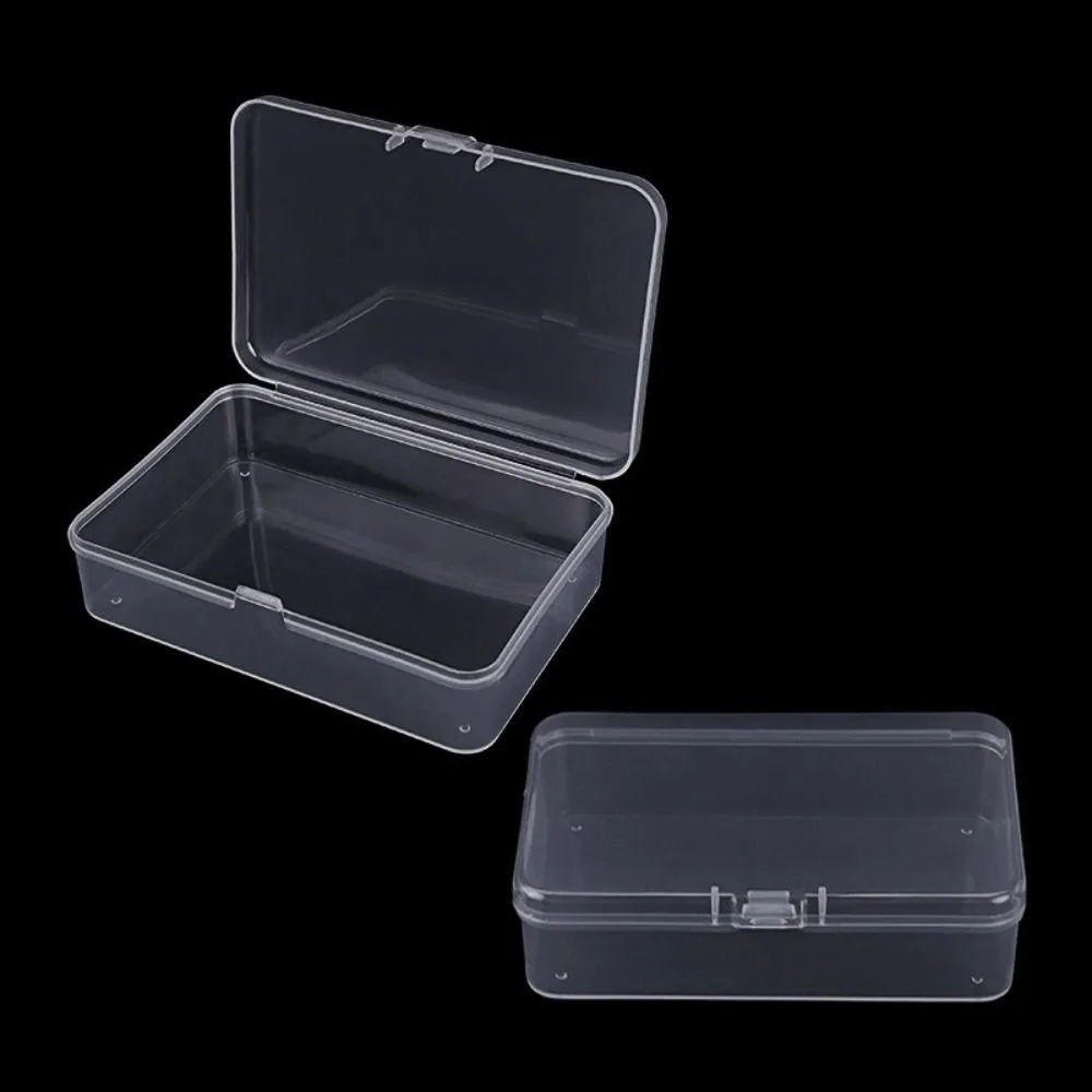 Hot Square Transparent Storage Box Plastic Transparent Small Items Case 10 Sizes Fishing Tools Accessories Packing Boxes