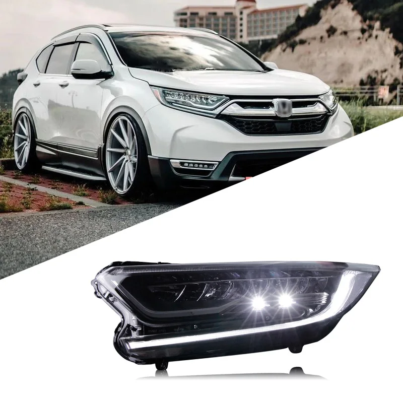 For Honda CRV 2017-2018 headlight assembly modified high-end LED daytime running lights far and near beam LED headlights