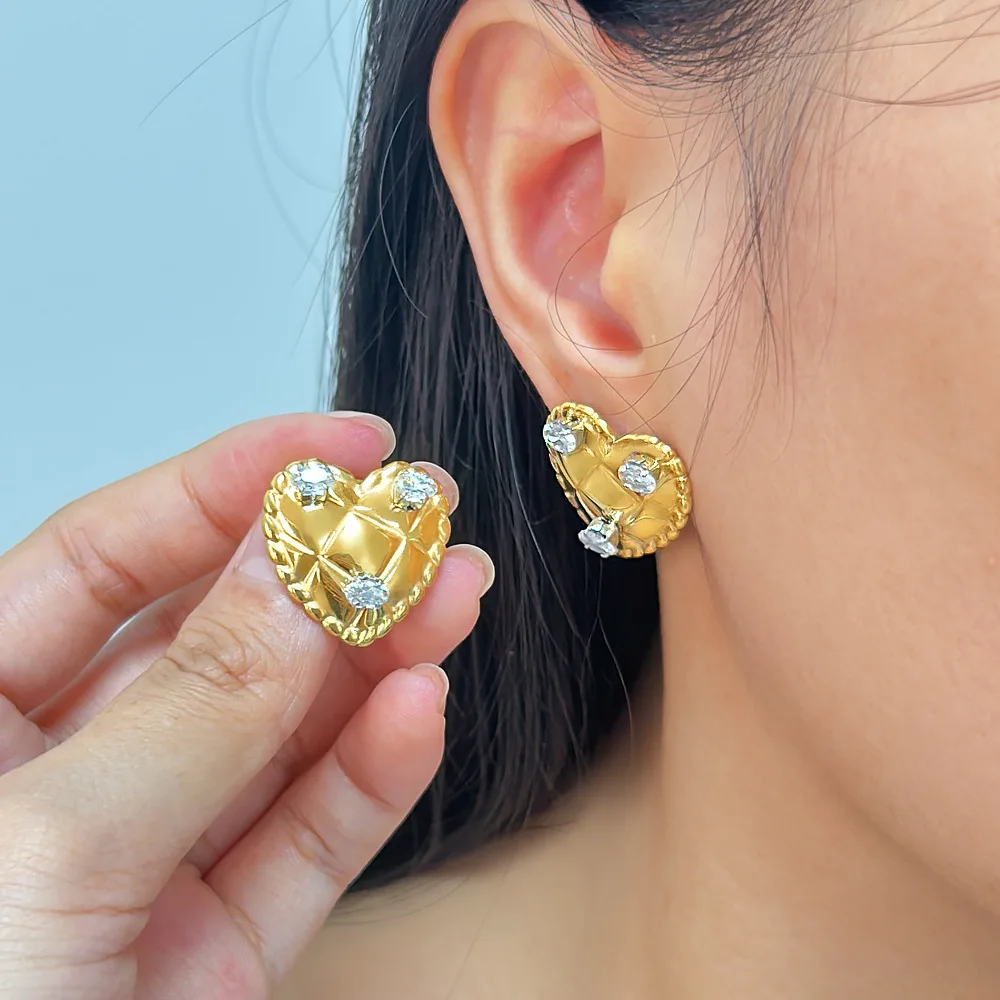 DIY accessories French retro sweet little fragrant rhombus pattern simple Internet celebrity temperament Hong Kong style love zi