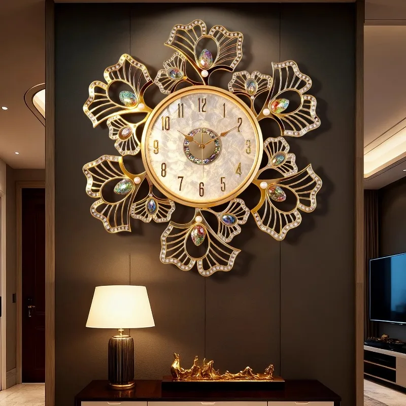 Unique Aesthetic Wall Clock Modern Living Room Luxury Design Wall Clock Italy Art Reloj De Pared Para Sala Home Furniture