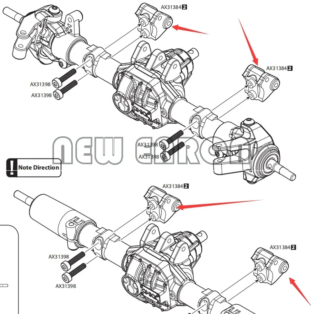2 Stück Aluminiumlegierung vordere/hintere Link-Stoßdämpferhalterung # AX31384 Für Rc Auto 1/10 Axial Racing SCX10 Ii 90046 90047 Upgrade Teile
