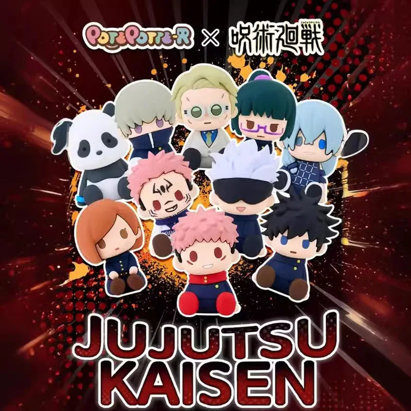 متوفر في المخزون صندوق أعمى Potepotte-R Jujutsu Kaisen الغراء نازف دمية سلسلة صندوق أعمى Gojo Satoru رائعة سطح المكتب الحلي اللعب