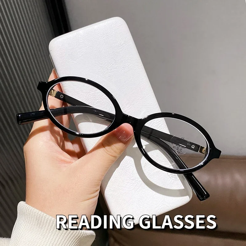 

Round Small Frame Blue Light Blocking Reading Glasses High Definition Far Sight Eyewear for Women Ultra Light Presbyopia Glasses