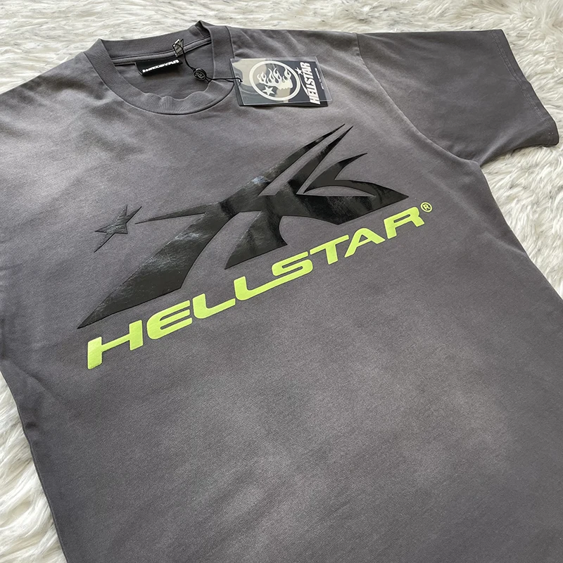 Hellstar Studios P2P Path to Paradise Letter Print American Style Unisex Short Sleeve T-Shirt Youth Fashion round Neck