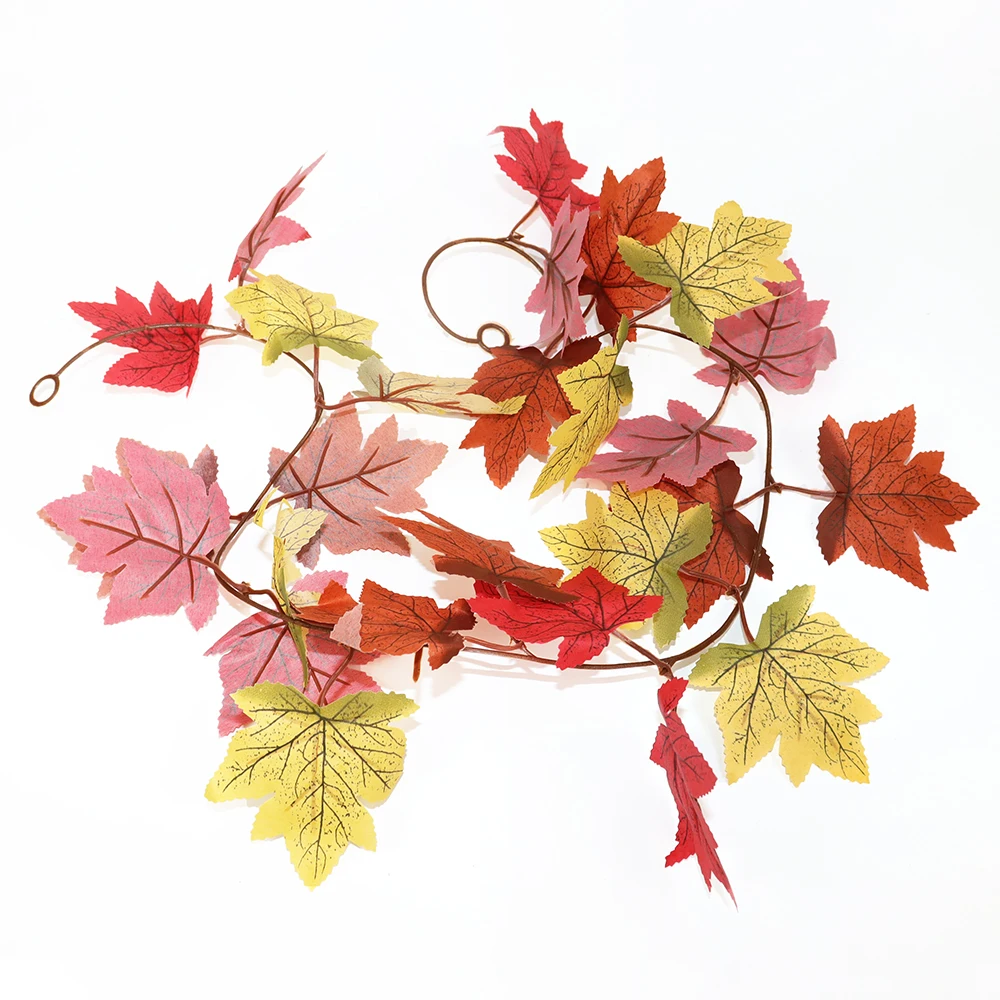 Thanksgiving Dekorationen Herbst Ahorn Rebe Girlande Künstliche Herbst Herbst Laub Girlande Hochzeit Kamin Dekor Halloween Party – Detail 27