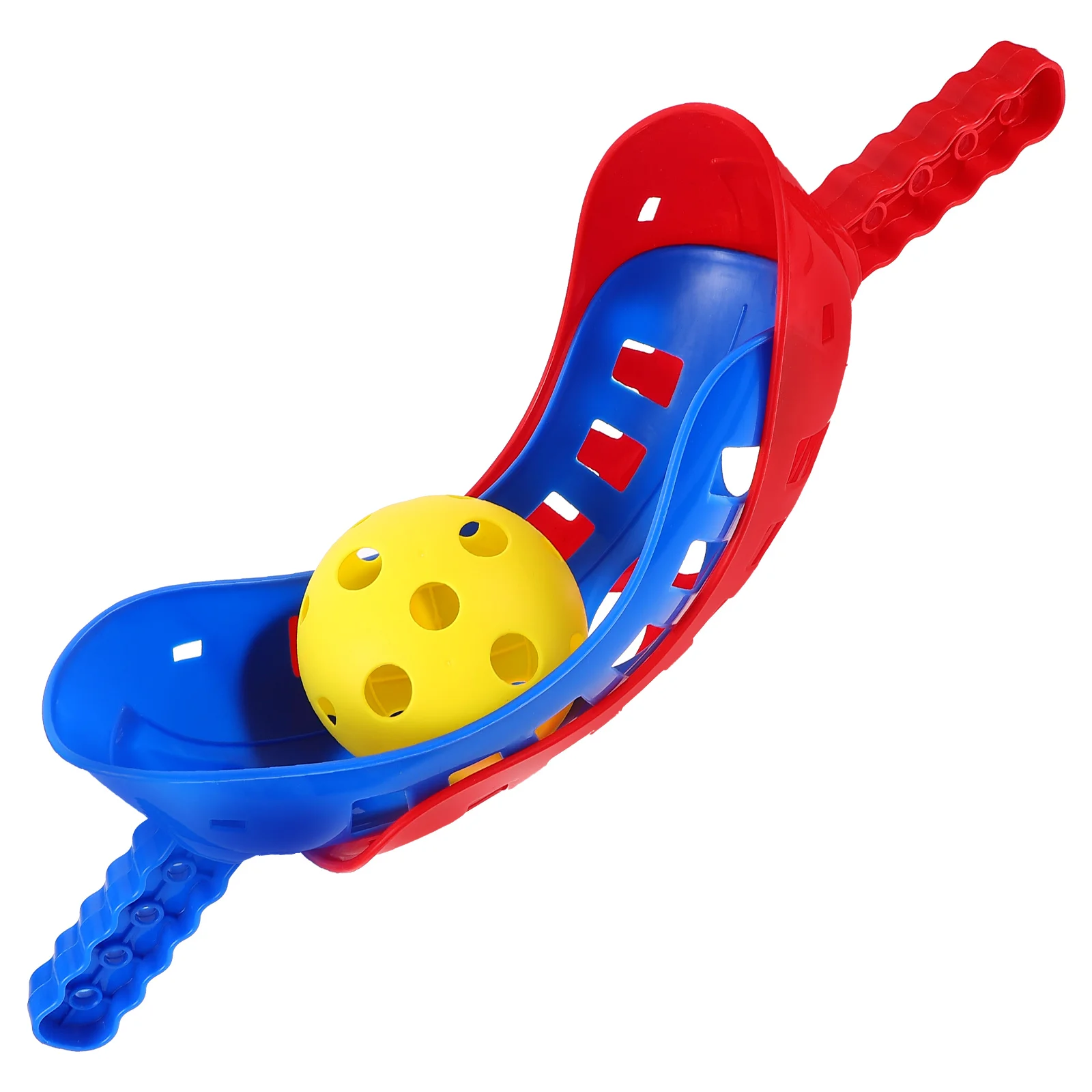 TOYMYTOY Scoop Ball Game Scoop Toss & Catch Set Outdoor Sports Beach Game for Kids ( Blue Red Yellow)