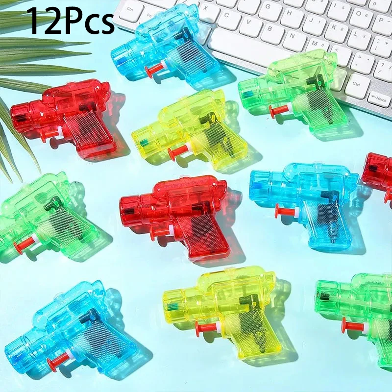 12 pçs mini pistolas de água spray verão ao ar livre jogo praia banho brinquedos para crianças aniversário chá do bebê piscina festa favores pinata enchimentos