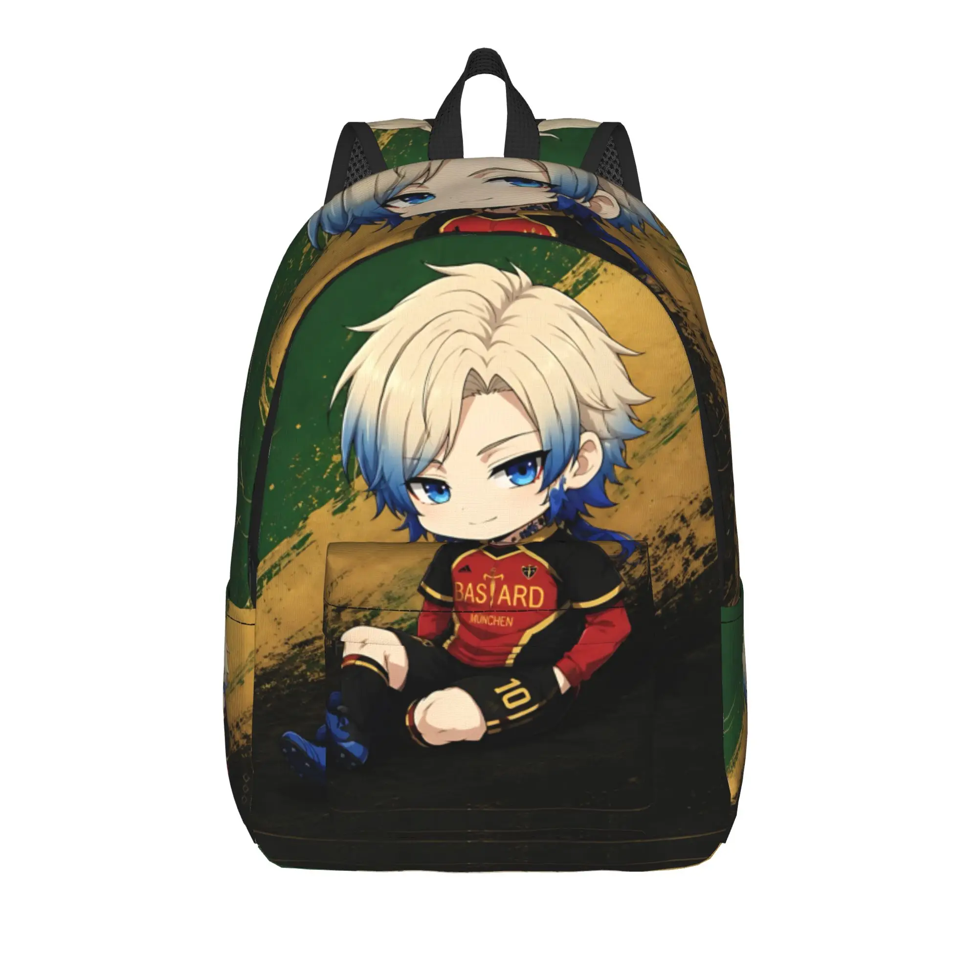 Fashion Blue Lock Football Anime Backpack Mochilas Classic Camping Large Capacity Rucksack