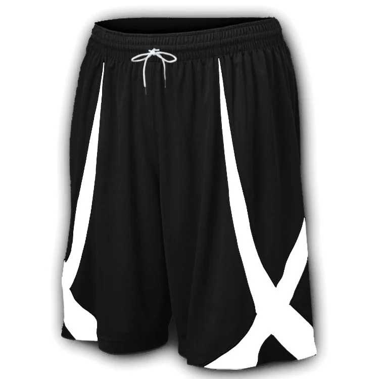 Schnelltrocknende Basketball-Shorts für Herren mit seitlichen weißen Streifen, lockere, schmal zulaufende Trainings-Sporthose – Detail 5