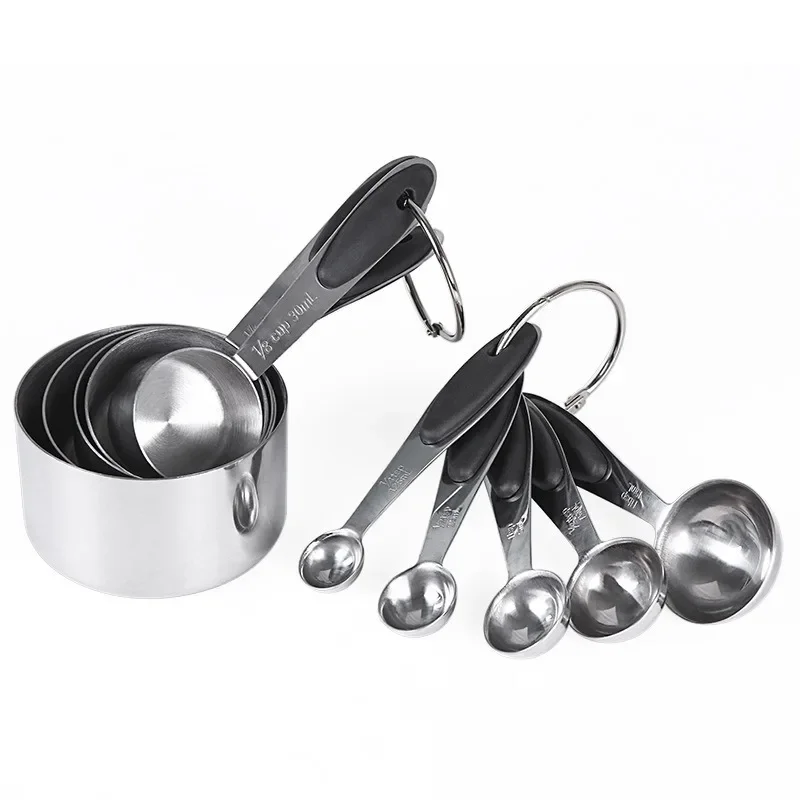 10 stainless steel measuring spoons with scales, measuring cups, measuring spoons set, cake mold baking tools