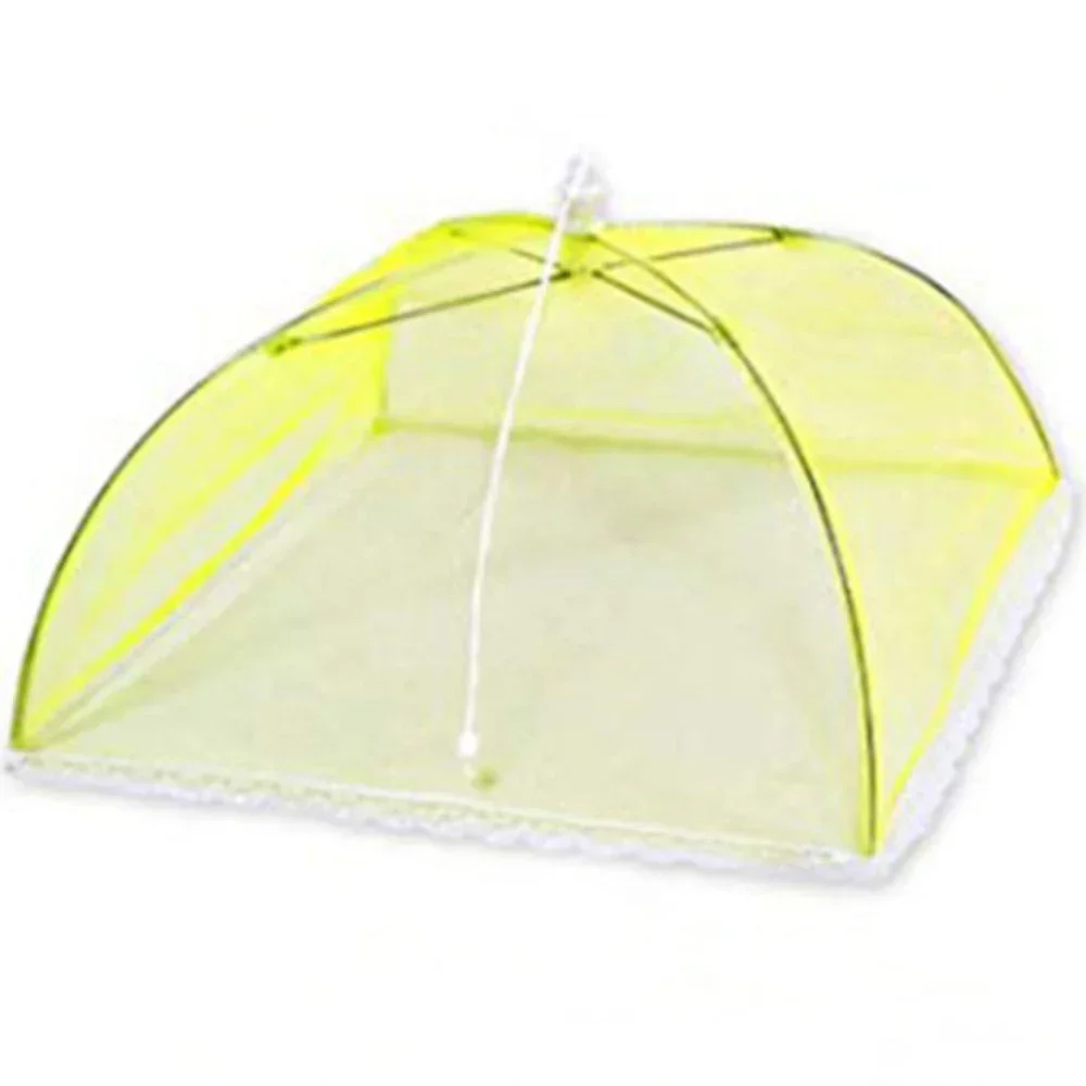 Useful Food Covers Mesh Foldable Kitchen Anti Fly Mosquito Tent Dome Net Umbrella Picnic Protect Dish Cover Kitchen Accessories