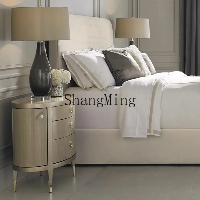 

CL exquisite solid wood bedside table simple modern living room storage bedroom locker furniture