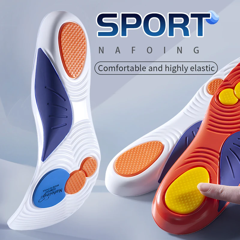 Sport Arch Support Insoles สําหรับผู้ชายผู้หญิง Orthopedic Insoles Shock Absorbing รองเท้าแทรกสําหรับเท้าแบนยืน All Day Insole
