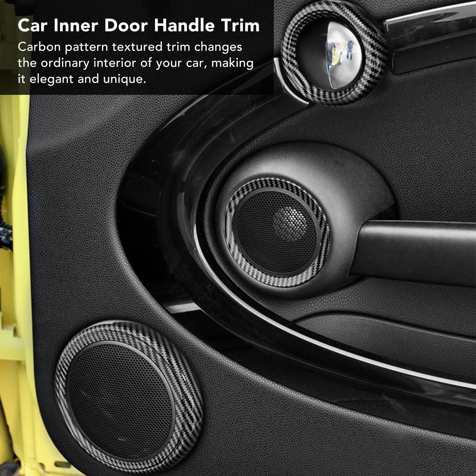 2 Stück Kohle faser Look Auto Innen türgriff Trim Pull Grab Panel Griff abdeckung für Mini Cooper R54 R56 Clubman R55 Crossover R60