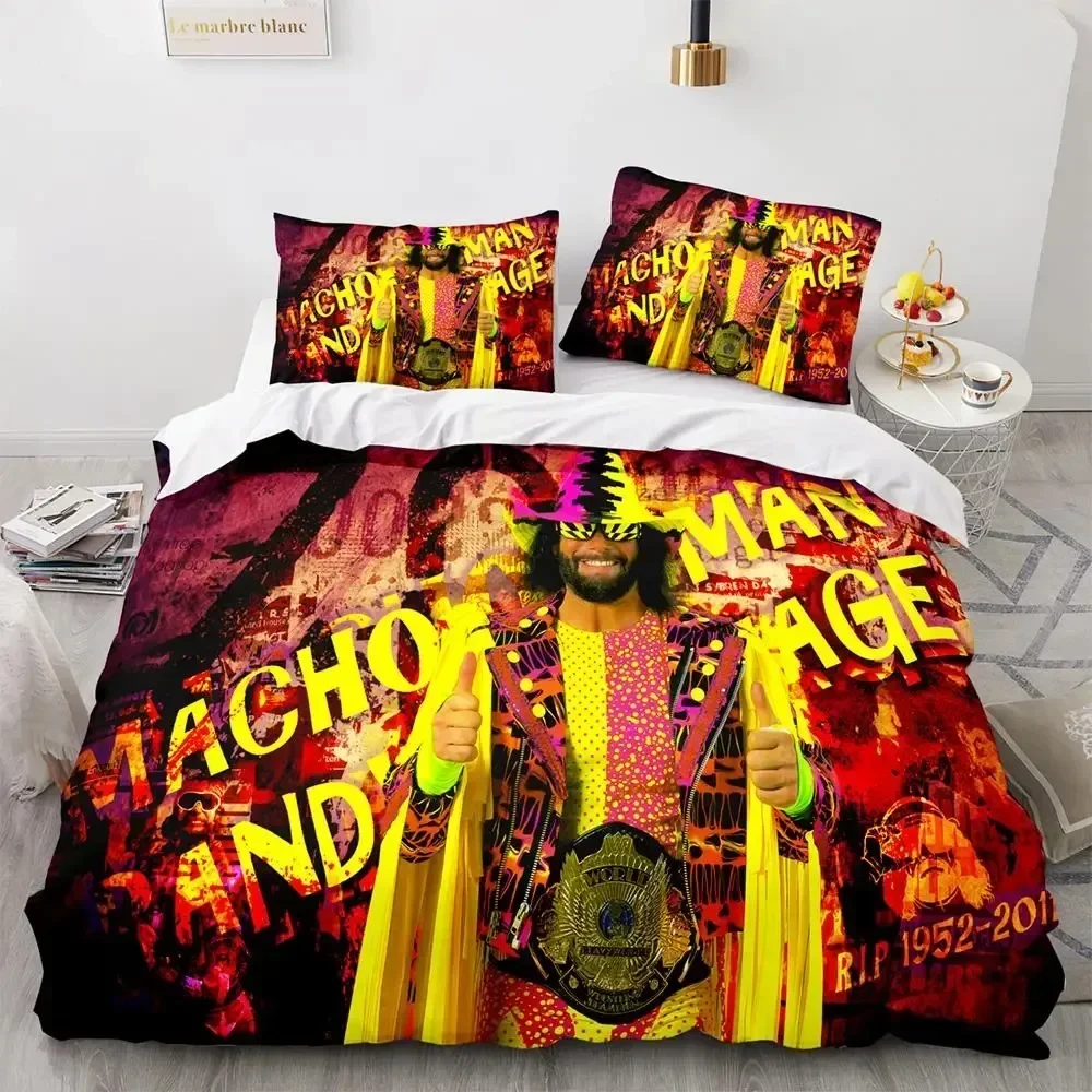 

Luxury New 3D Print WWE Wrestling Game Bedding Set Boys Girls Twin Queen Size Duvet Cover Bed Kids Adult Home Textileextile